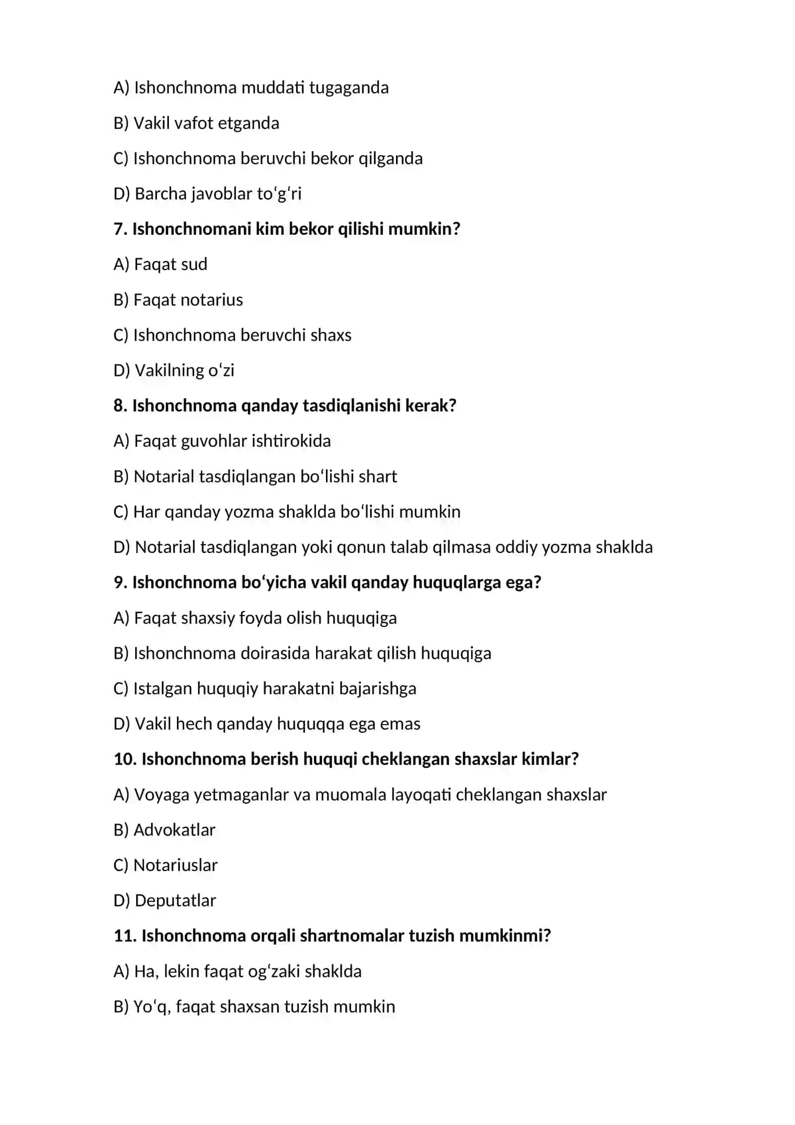 Vakillik va ishonchnoma 2