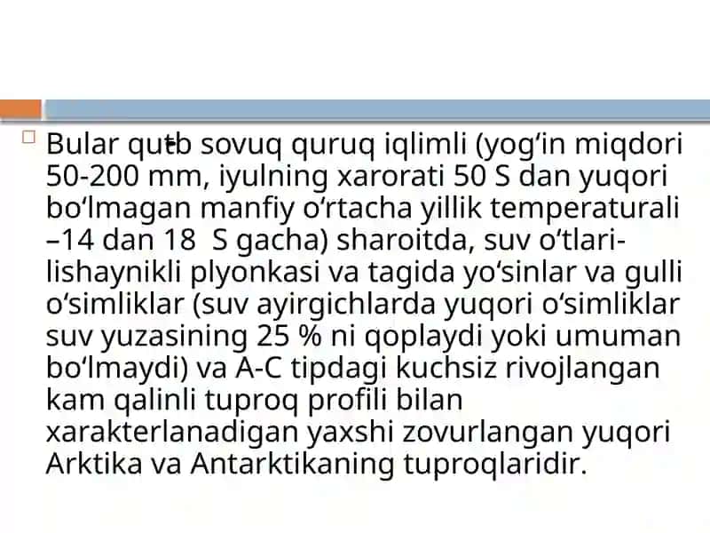 ARKTIKA VASUBARKTIKATUNDRASININGTUPROQLARI 2