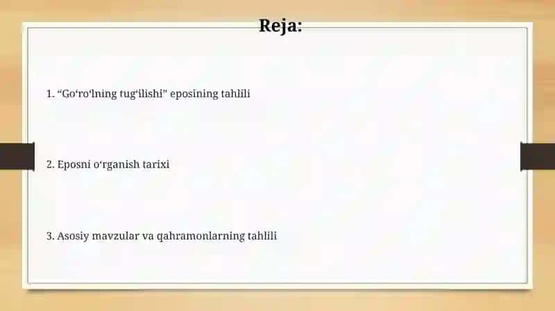 "Go'ro'lining tug'ilishi" dostoni tahlili 2