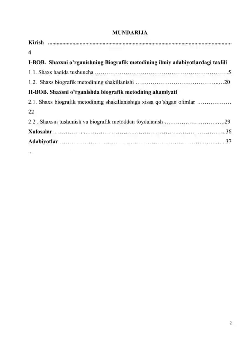 Shaxsni o’rganishning Biografik metodi. 2