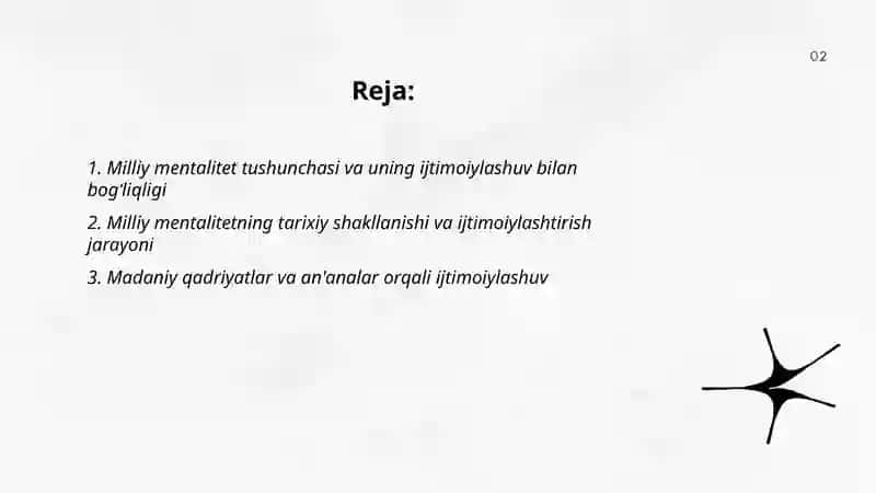 Milliy mentalitet va uning ijtimoiylashuvda tutgan oʻrni 2