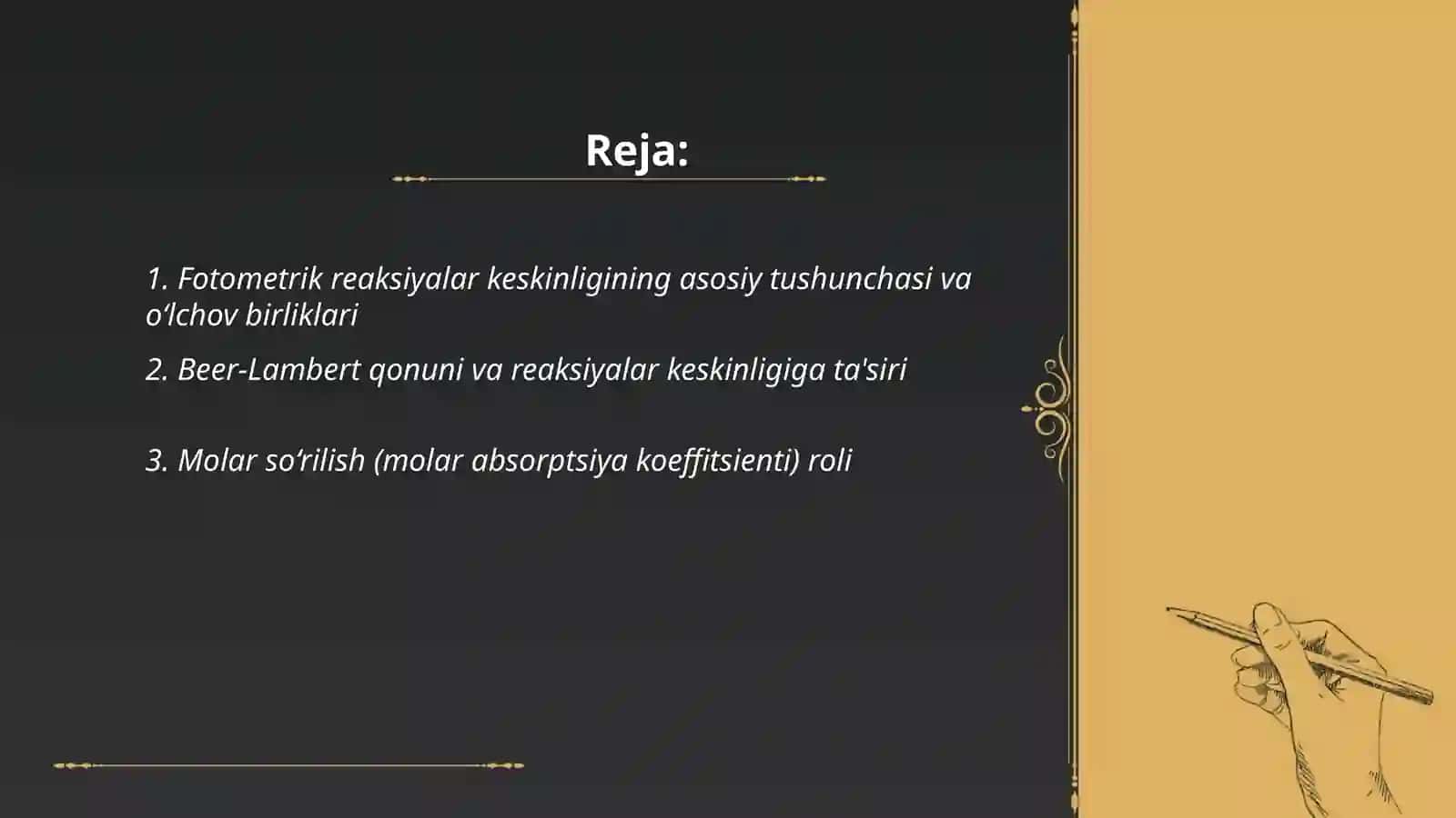 Fotometrik reaksiyaning keskinligi 2