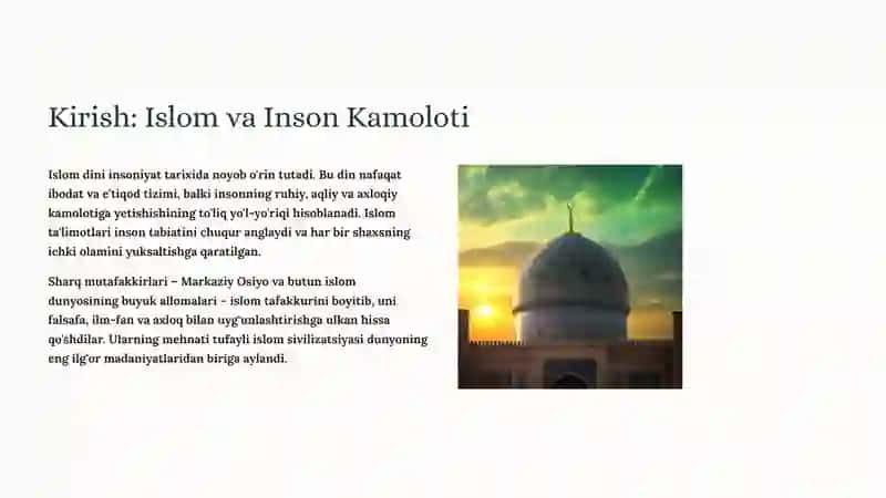 Sharq Mutafakkirlarining Islom Dinning Inson Kamolotiga Ta'siri 2