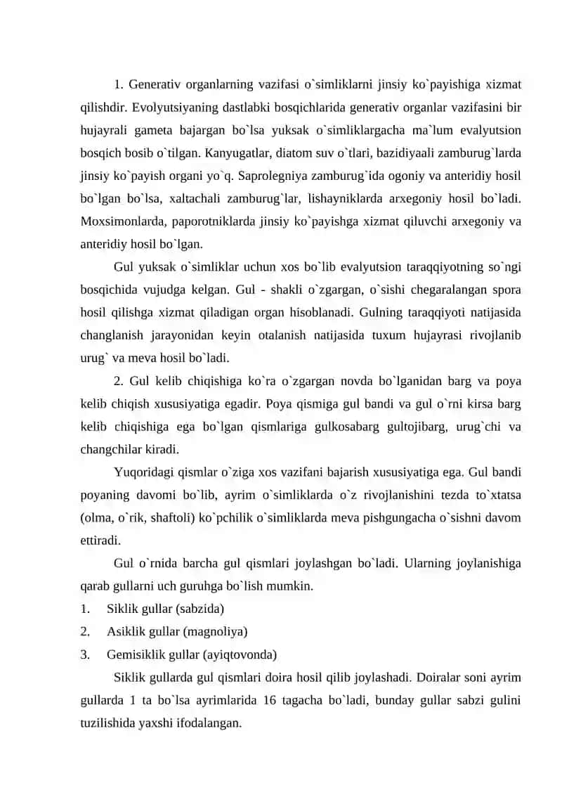 Gul tuzilishu va to’pgullar 2