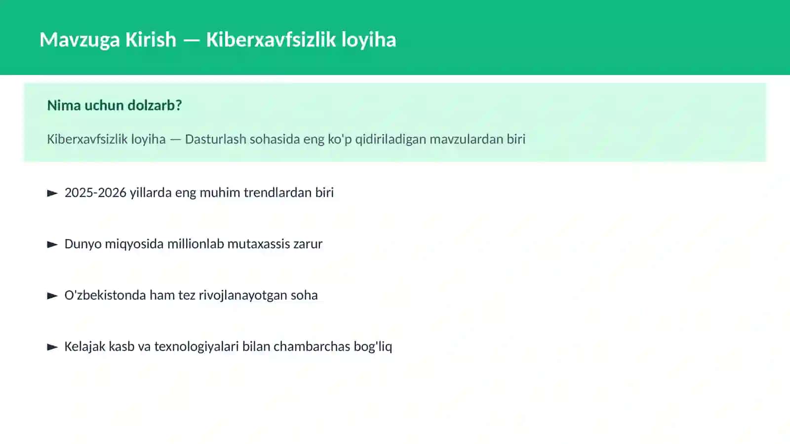 Kiberxavfsizlik loyiha 2