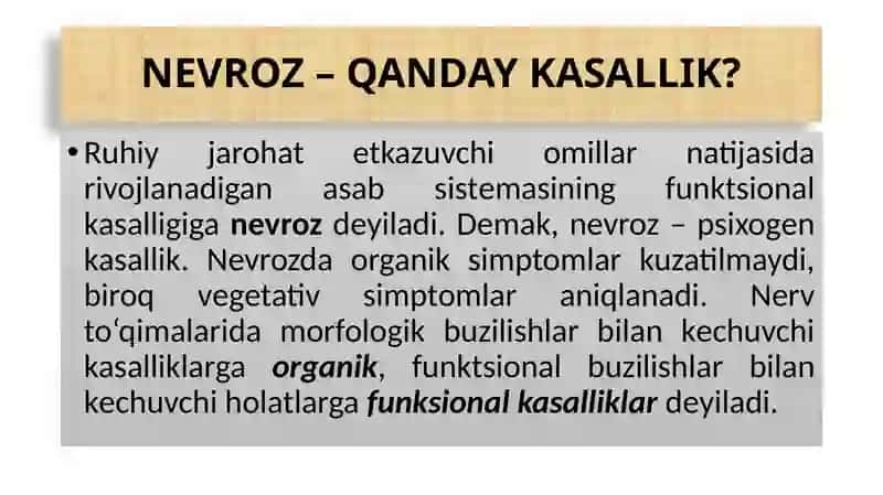 NEVROZ VA DEPRESSIYA 2