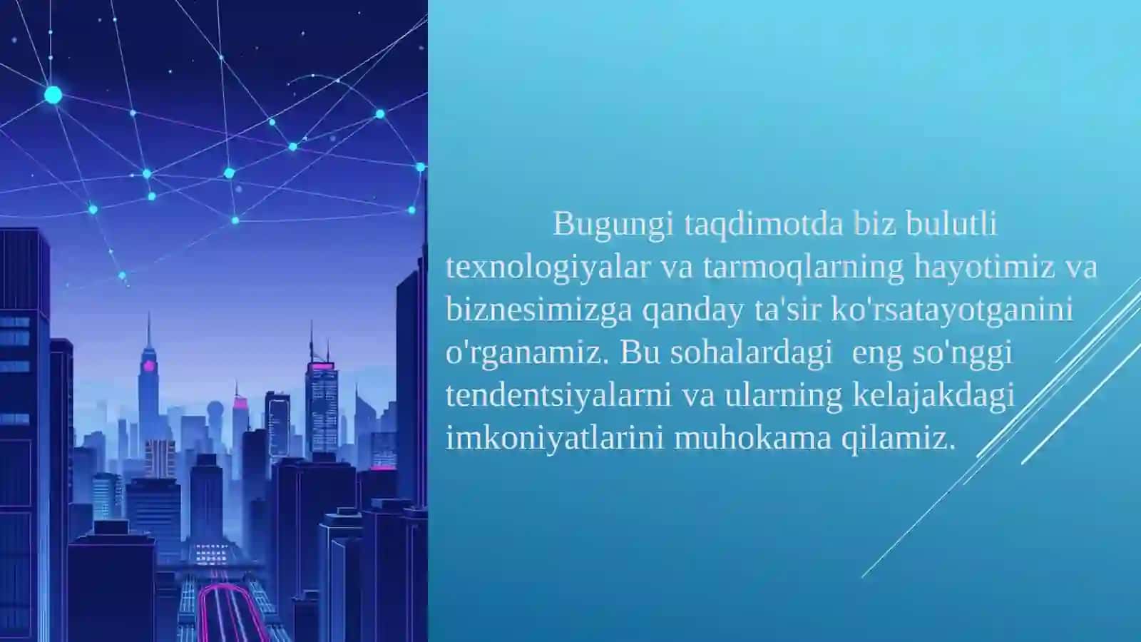Bulutli texnologiyalar va tarmoqlar 2