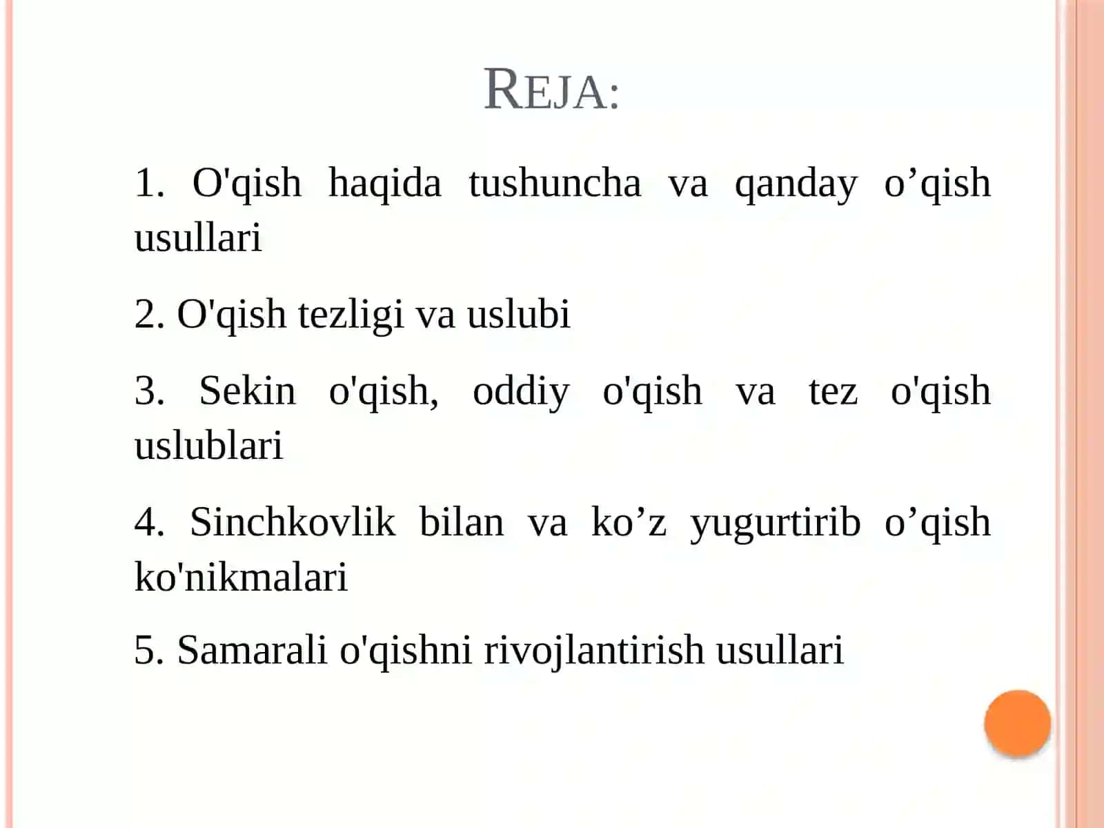 O'qish qobiliyatlari 2