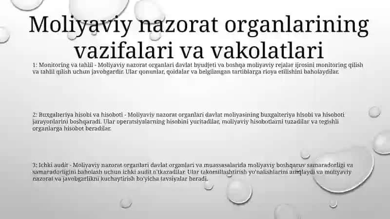 Davlat Moliyaviy Nazorati OʻRginlarining Vazifalari Va Funksiyalari 2