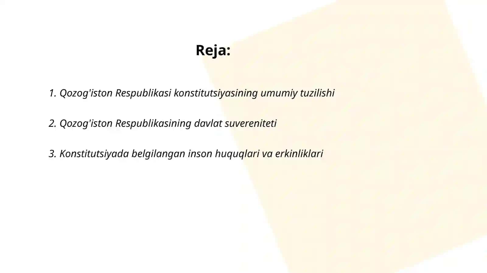 Qozog'iston Respublikasi Konstitutsiyasi 2