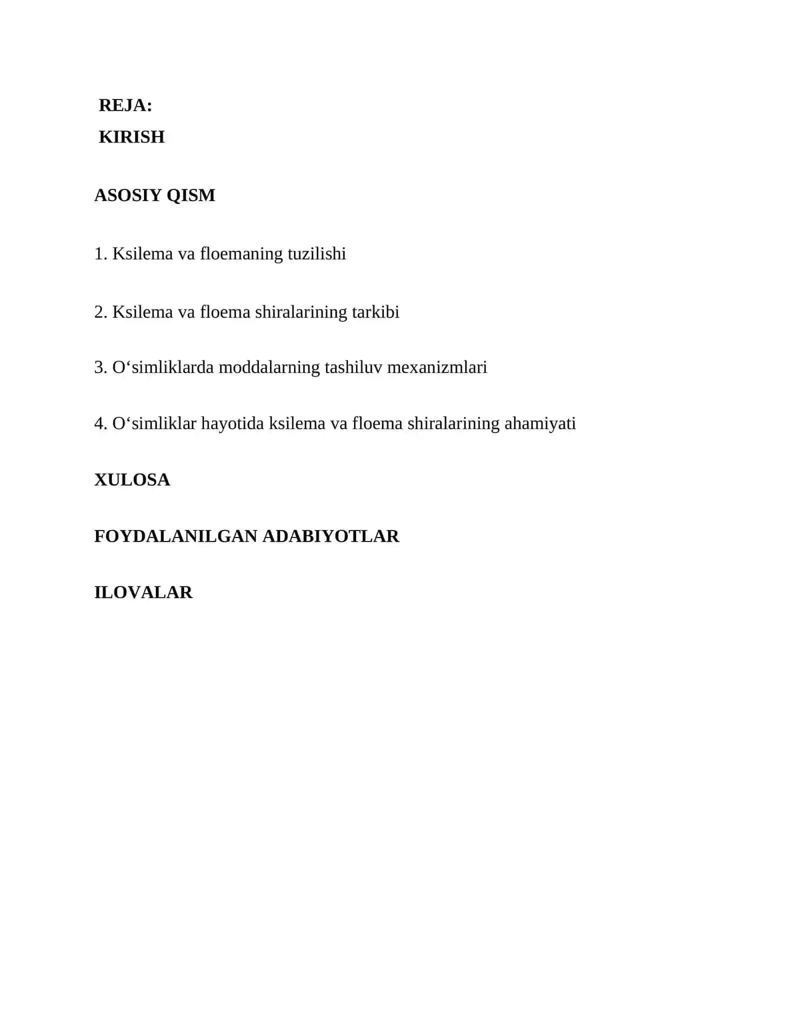 Ksilema va floema shiralarining tarkibi 2
