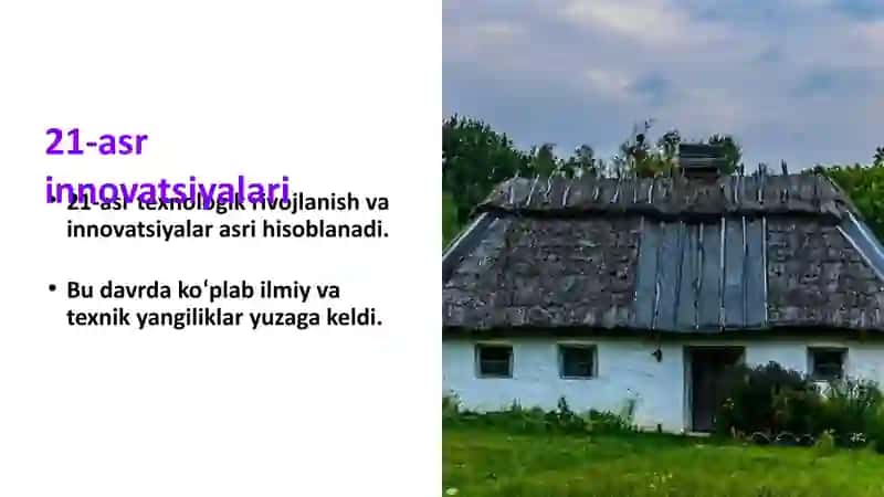 XXI asr innovatsiyalari 2