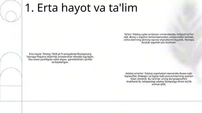 Erta hayot va ta'lim 2