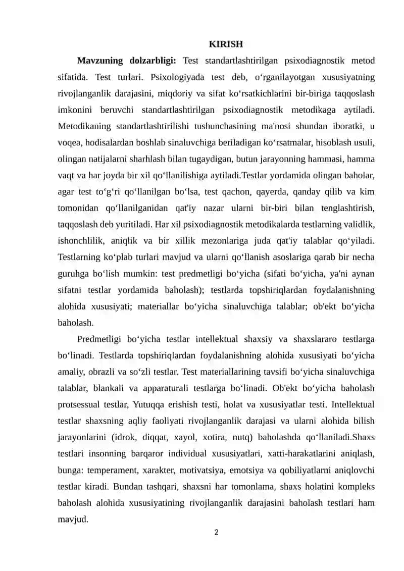 TEST METODINING YUTUQ VA KAMCHILIKLARI 2