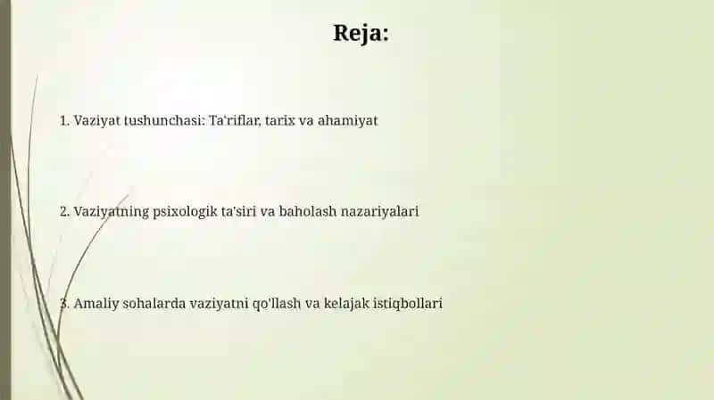 Psixologiyada “vaziyat” kategoriyasi 2
