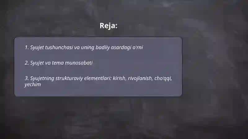 Syujet turlari 2