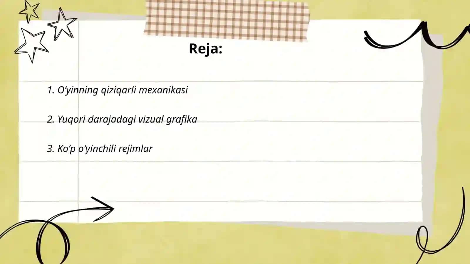 Oʻyinning qiziqarli mexanikasi 2