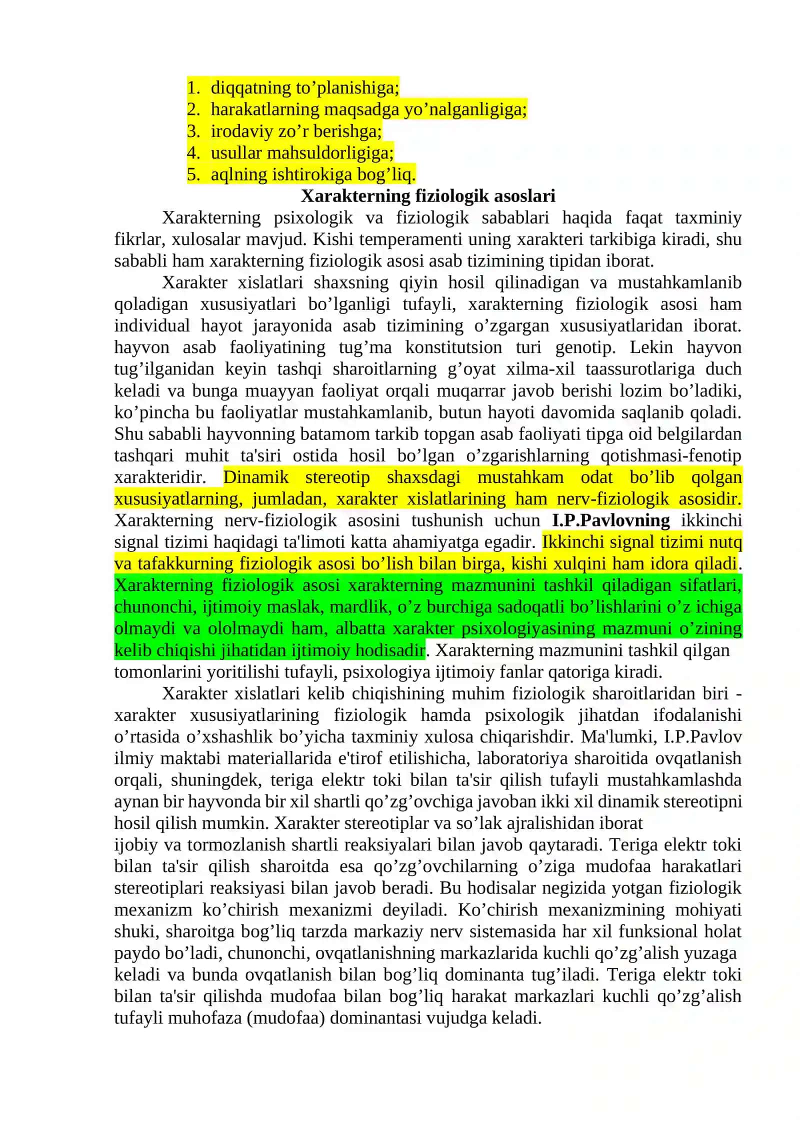 Xarakter haqida tushuncha 2