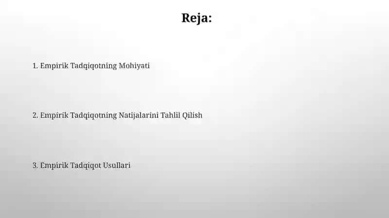 Empirik Tadqiqotlarning Cheklovlari 2