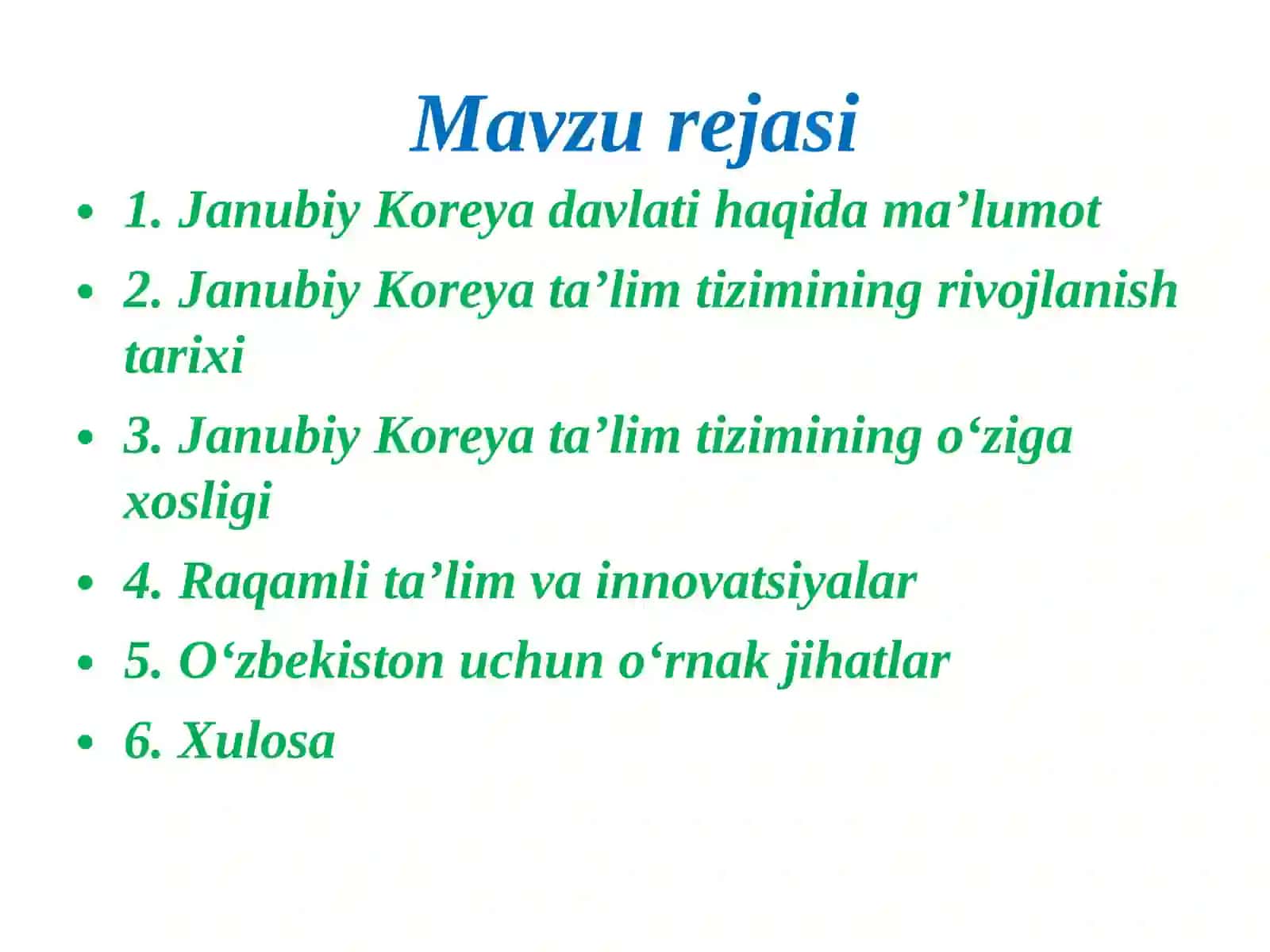 Janubiy Koreya davlati taʼlim tizimi 2