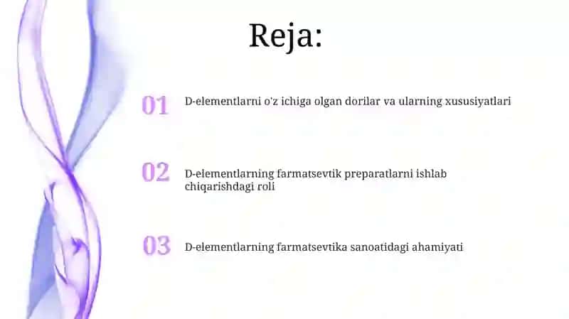 D-elementlar farmatsevtikadagi ahamiyat 2