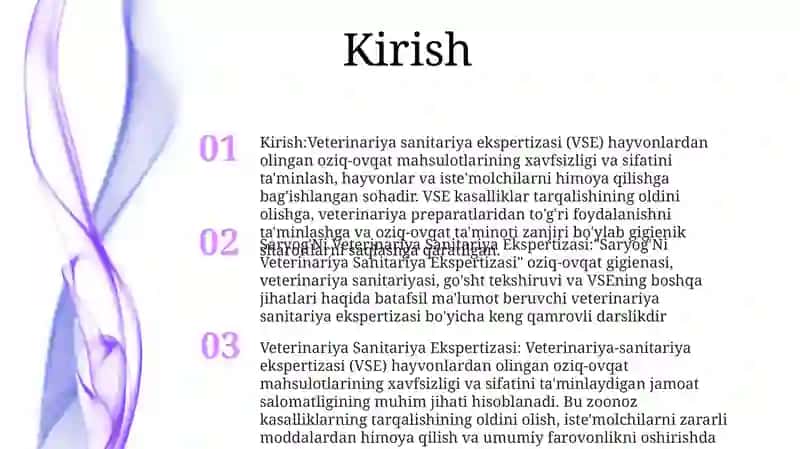 Saryog'Ni Veterinariya Sanitariya Ekspertizasi 2