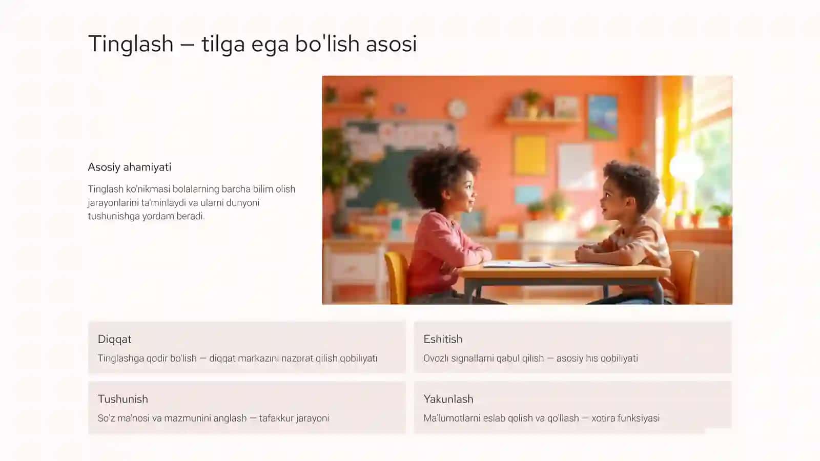 Bolalarni tinglashga o'rgatish 2