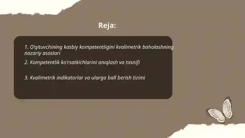 O'qituvchining kasbiy kampitentining kvalametirik baholash mezonlari 2