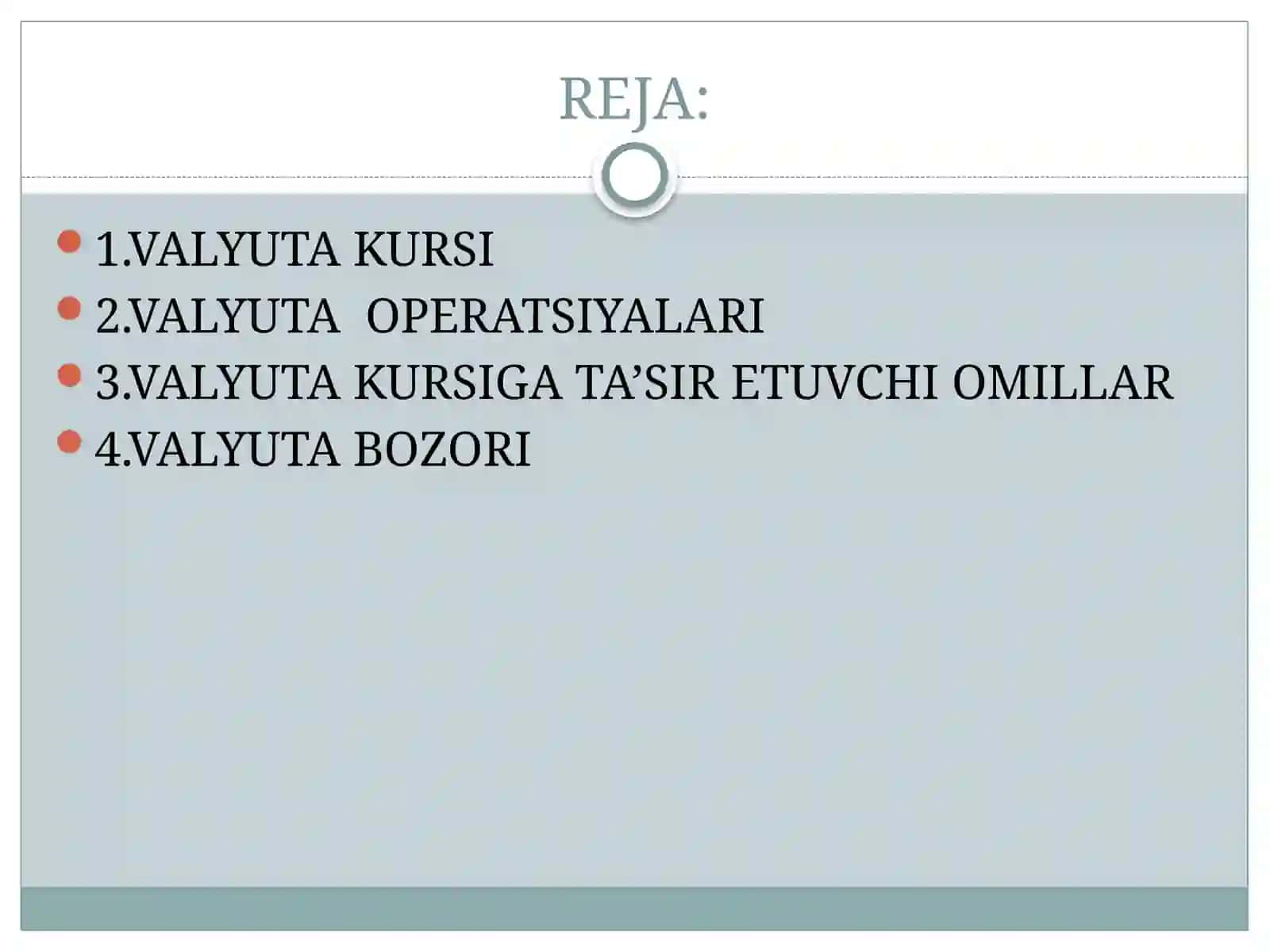 valyuta kursi va unga tasir etuvchi omillar 2