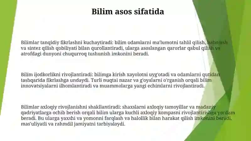 Bilim Inson Ma'Naviy Kamoloti Omili 2