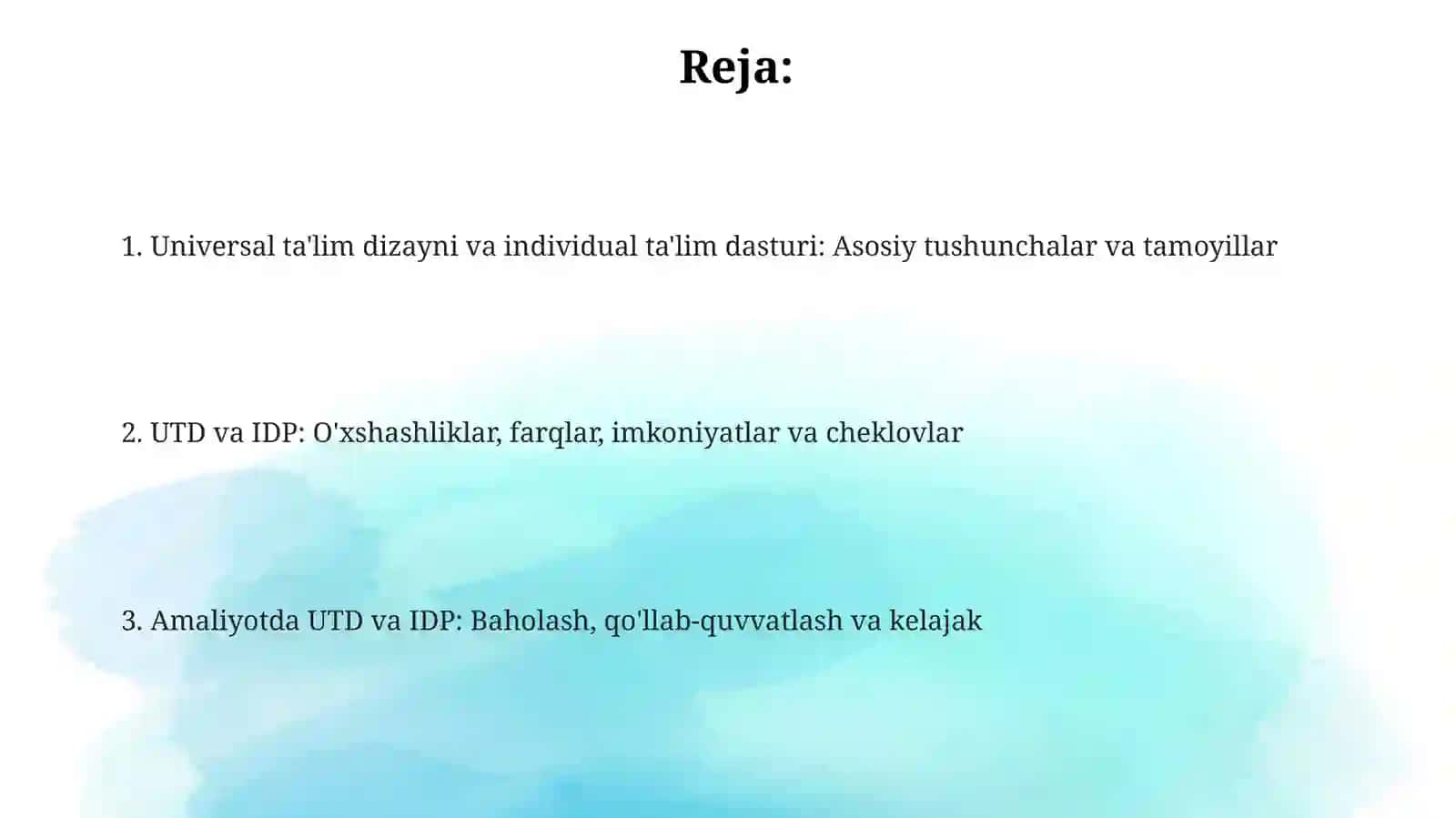 Ta'limning universal dizayni va individual ta'lim dasturi 2