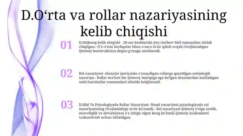 D.Mid Va Psixologiyada Rollar Nazariyasi 2