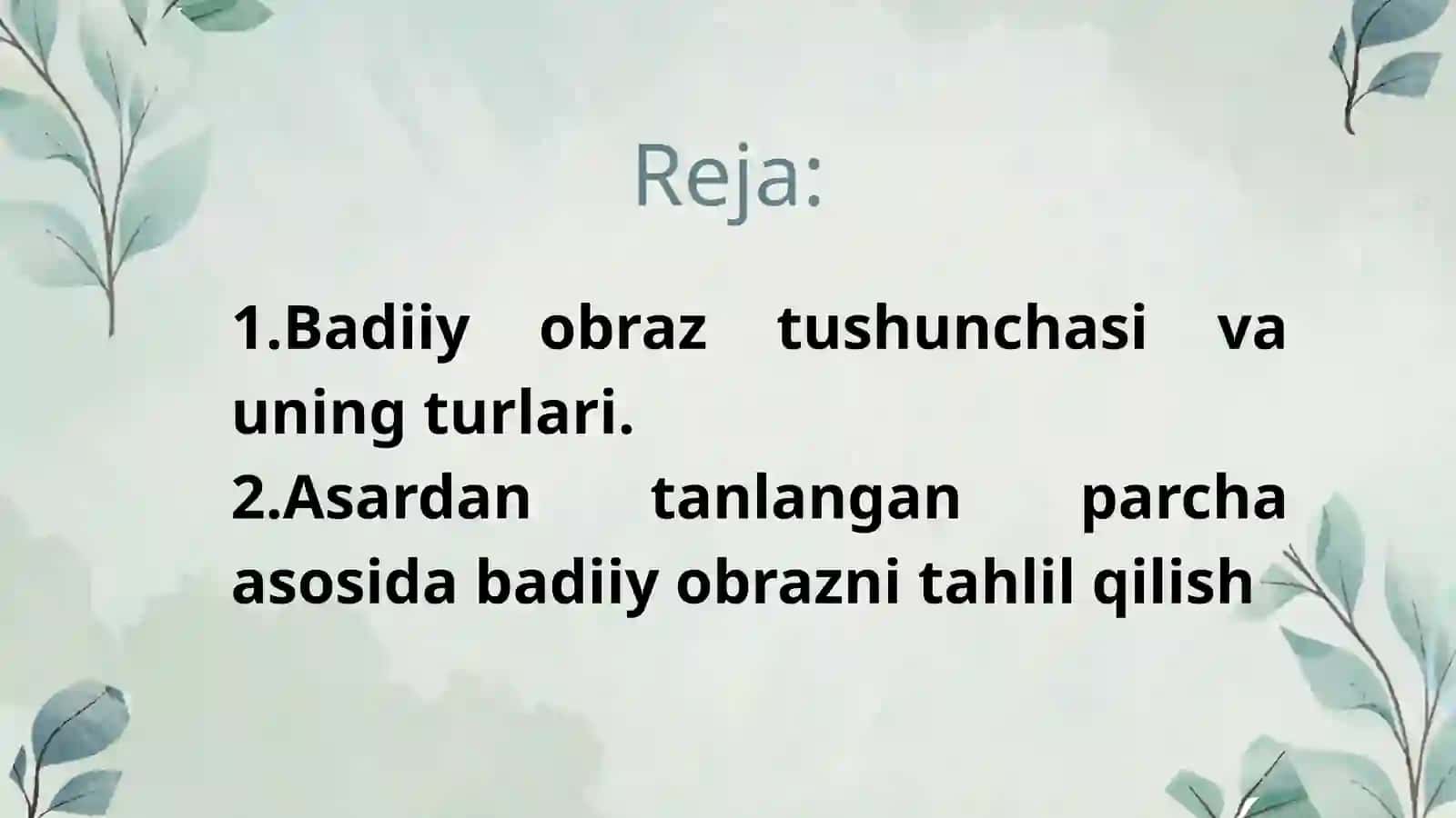 Badiiy obraz yaratish yoʻllari 2