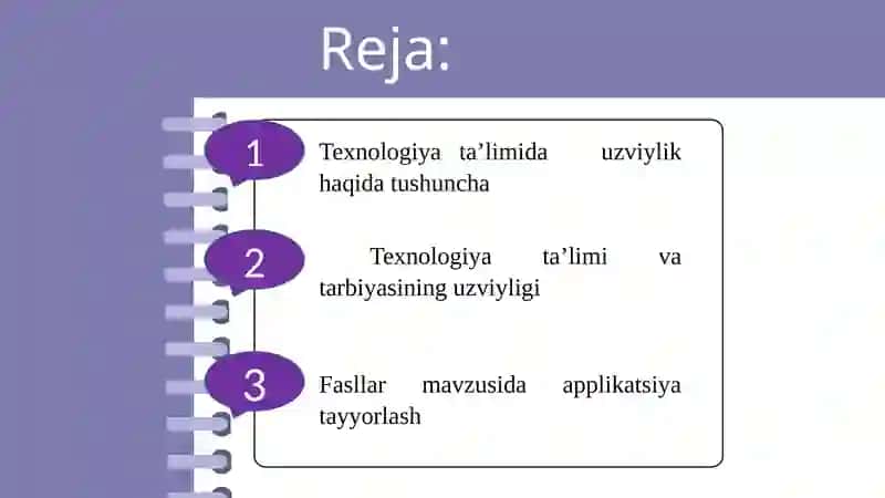 Texnologiyata’limi va tarbiyasining uzviyligi 2
