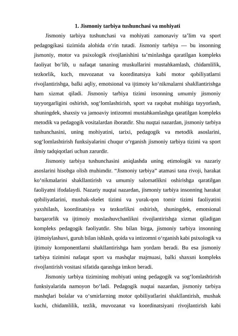 Jismoniy tarbiya tizimining umumiy tavsifi 2