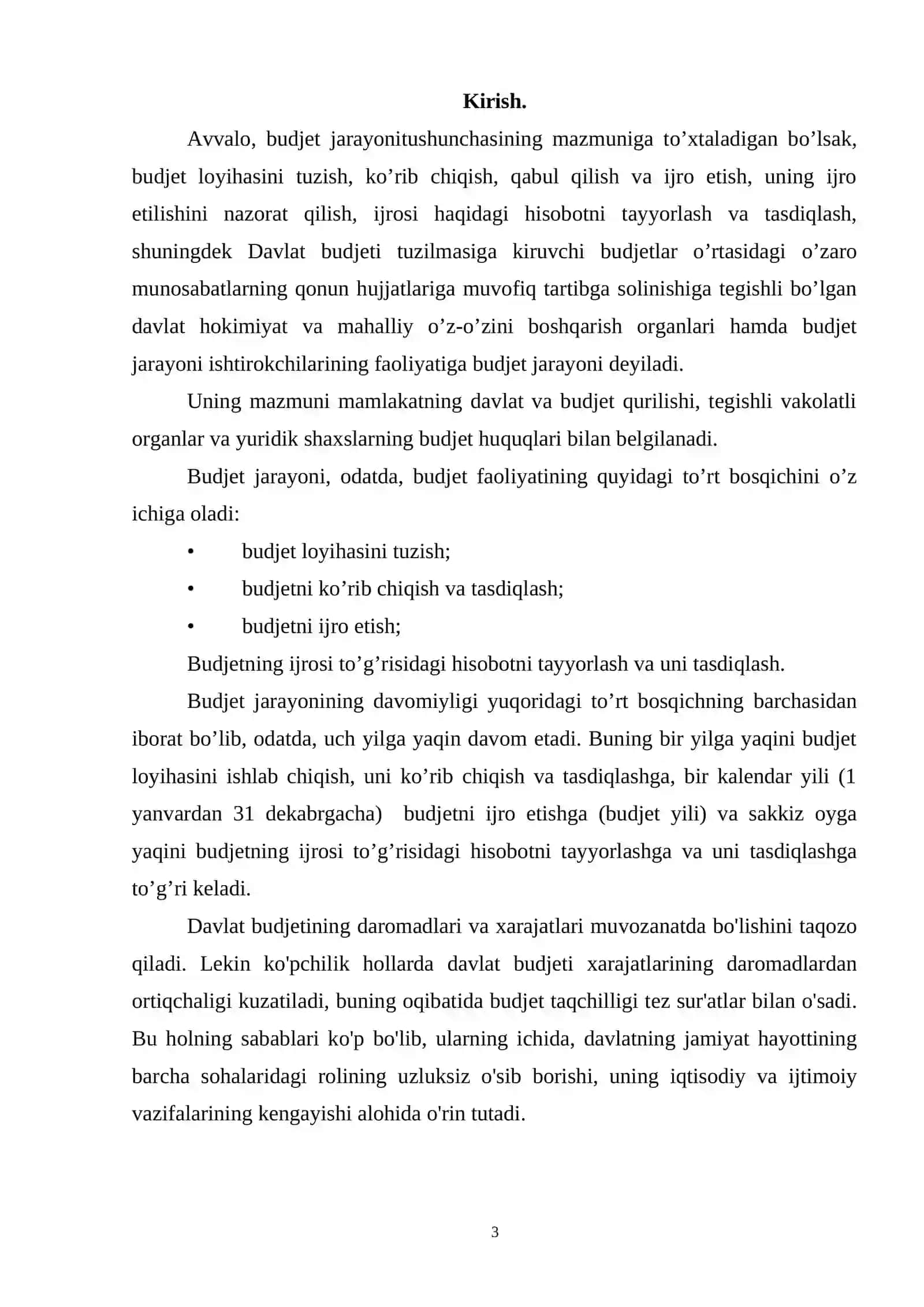 Budjet, uning shakllanishi va taqsimlanishi 2