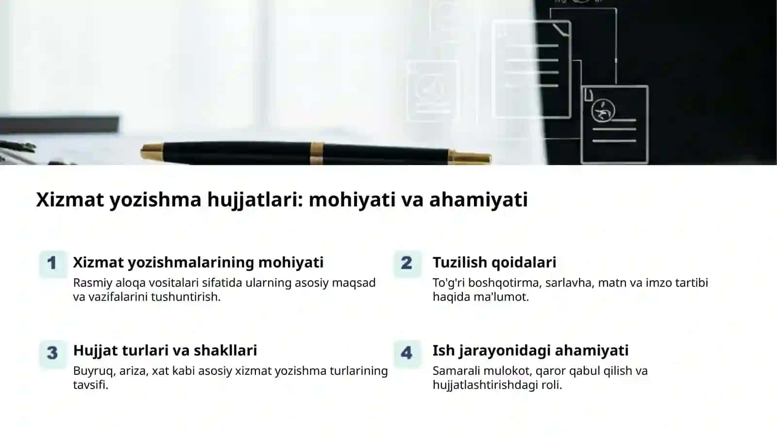 Xizmat yozishma hujjatlari 2