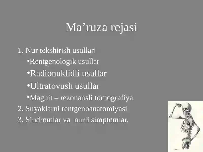 TAYANCH-XARAKAT TIZIMI KASALLIKLARINI NUR DIAGNOSTIKASI 2