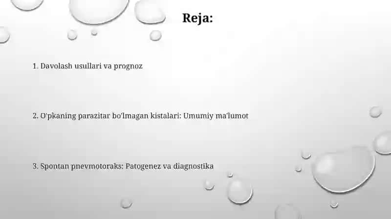 O'pkanoparazitarkistalari.Spintanpnevmotoraks 2