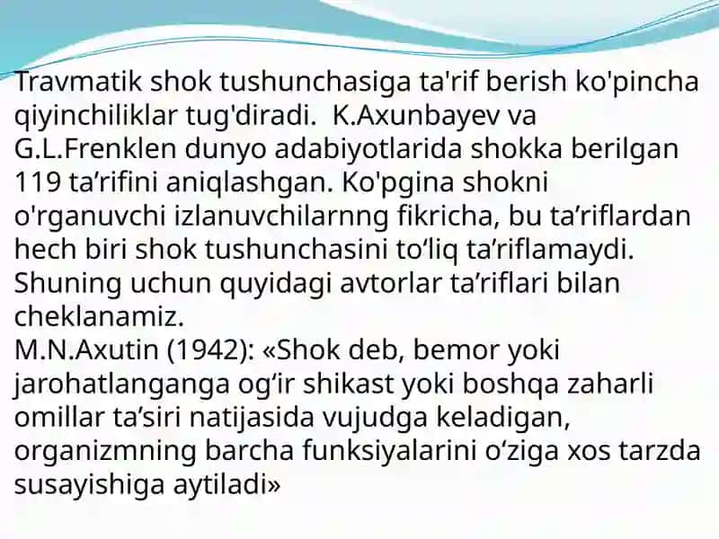 Travmatik shokning kelib chiqishi. Uzoq muddatli bosilish sindromi 2