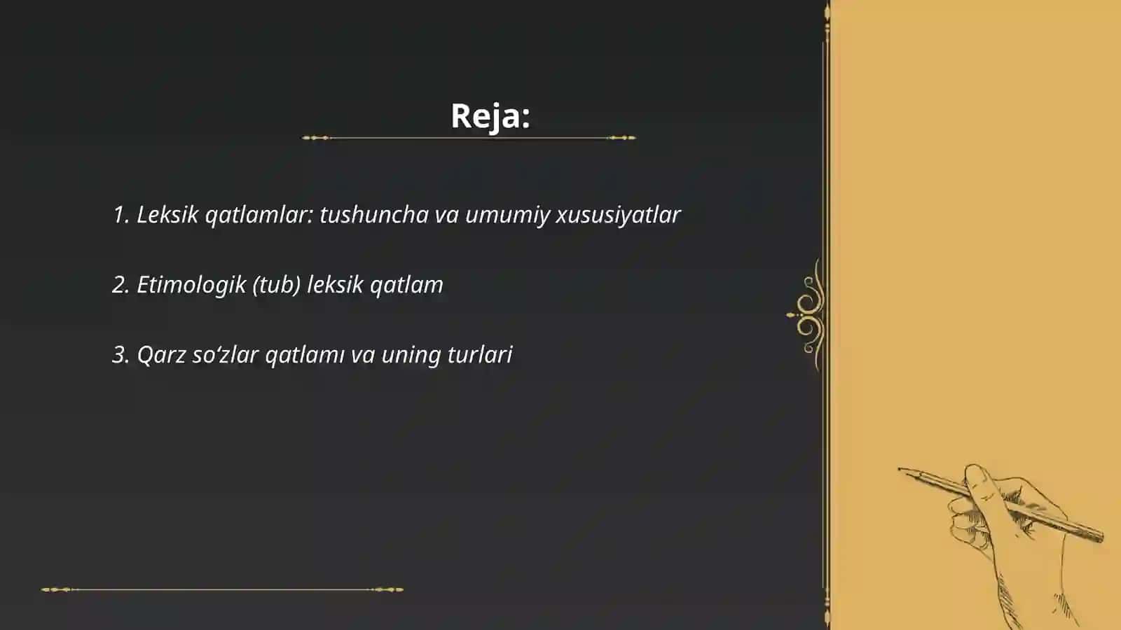 Tilning leksik qatlamlari 2