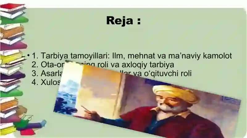 Alisher Navoiy asarlarida bolalar tarbiyasi 2