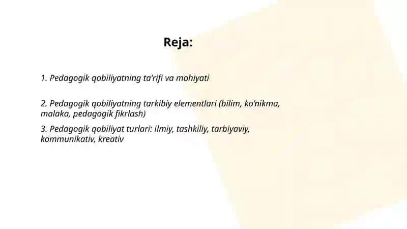Pedagogik qobiliyat 2