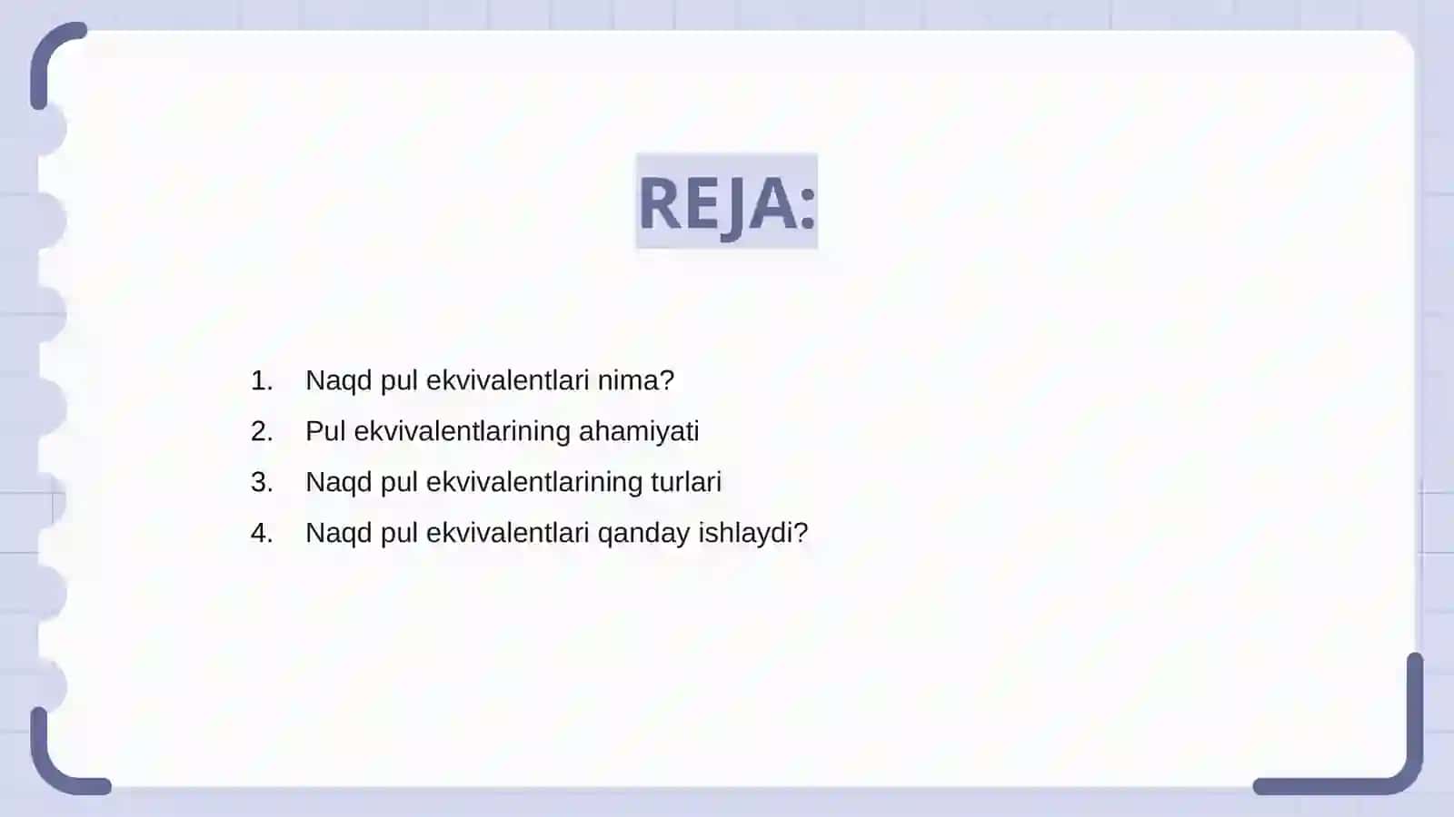 Pul ekvivalentlari, yo'ldagi pullar hisobi 2