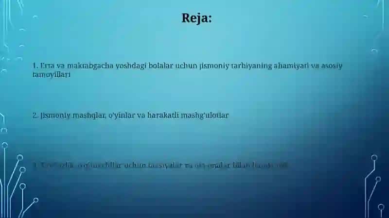 Ilk va maktabgacha yoshdagi bolalar jismoniy tarbiyasi 2