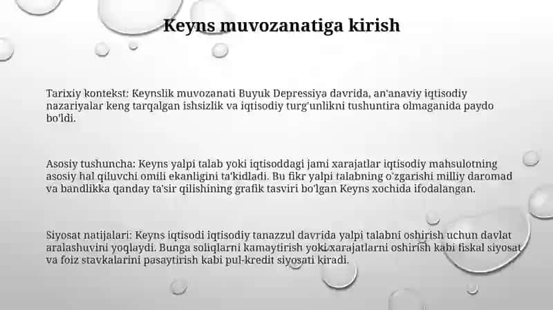 Pul Bozorida Keyns Muvozanati 2