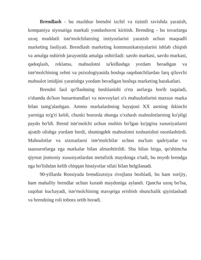 BRENDNING HUQUQIY ASOSLARI. 2