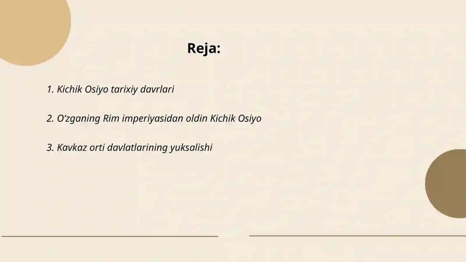 Kichik Osiyo tarixiy davrlari 2