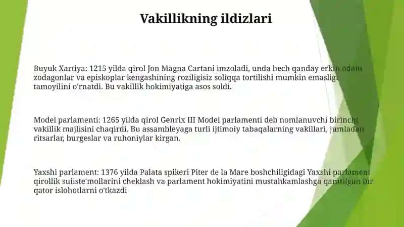 Angliya Parlamentining Tashkil Topishi 2