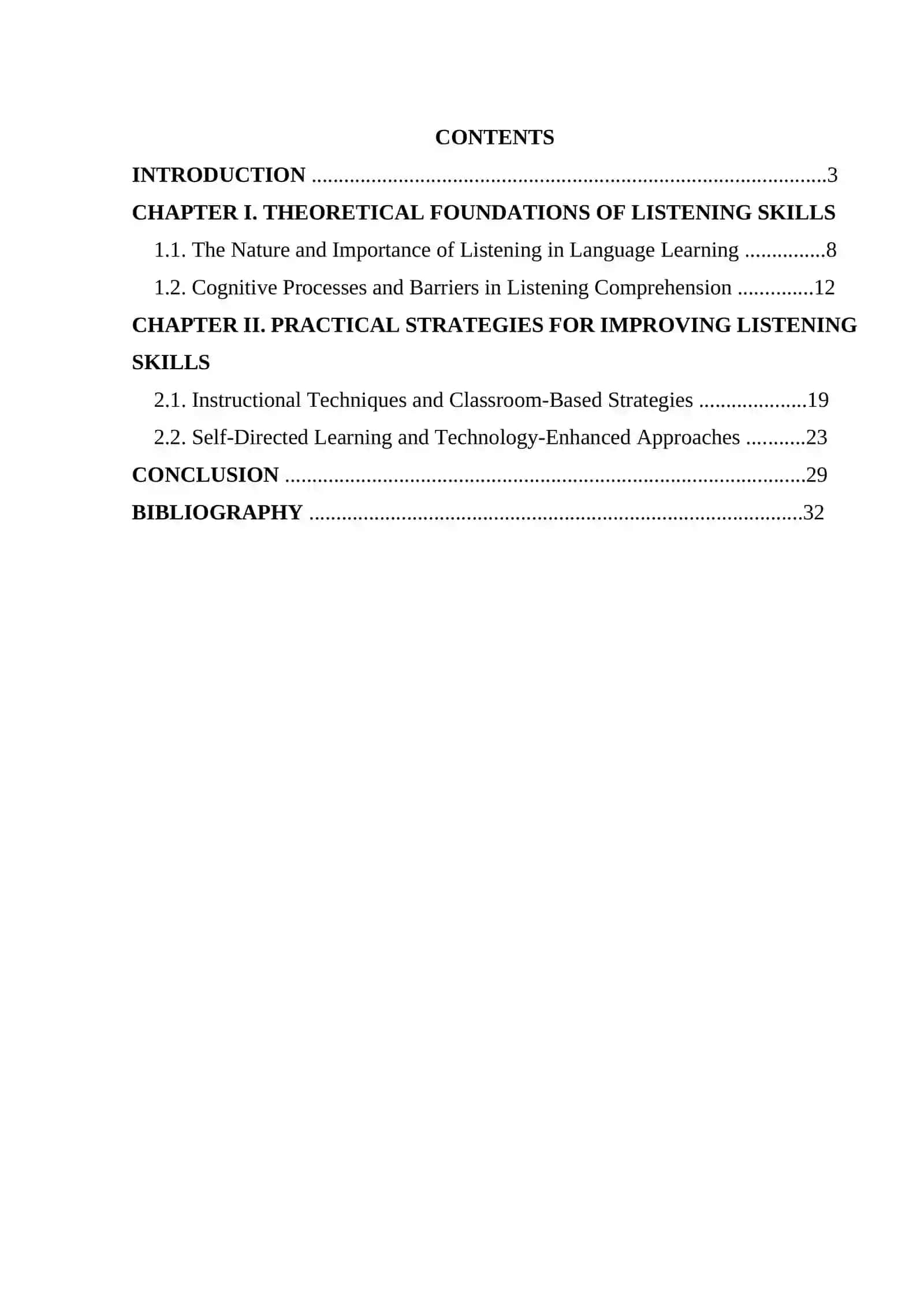COURSE PAPER THEME: STRATEGIES FOR DEVELOPING LISTENING SKILLS 2